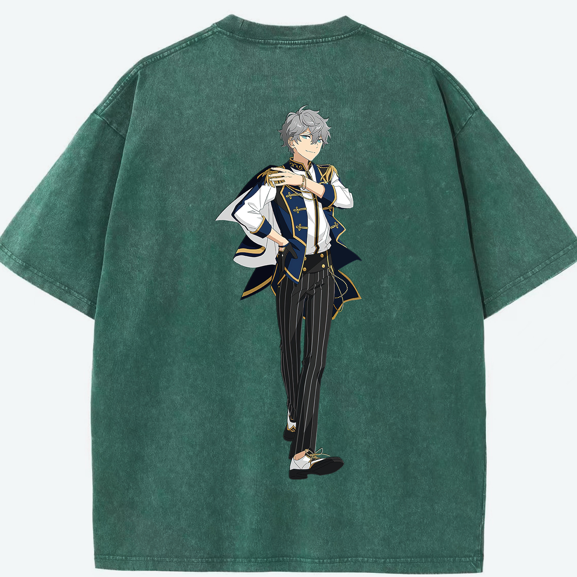 （画像用） あんさんぶるスターズ! Ensemble Stars 綿100% ヴィンテージ風 半袖Tシャツ（背面プリント）